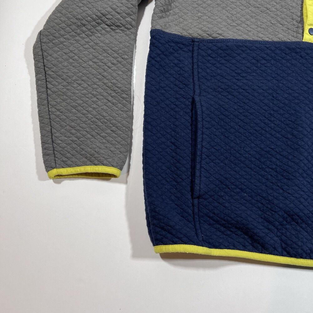 L.L.Bean Kids' Quilted 1/4 Snap Colorblock Pullover Sweater Large 14-16 - Picture 2 of 10